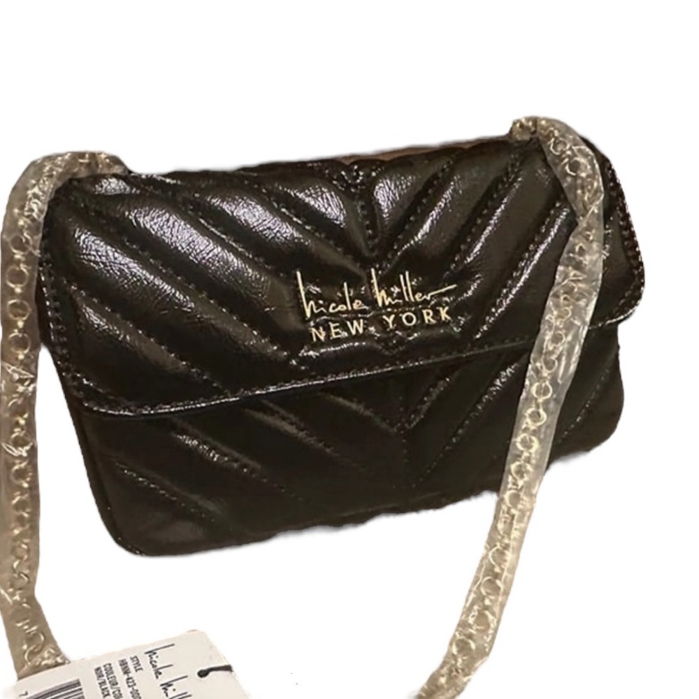 NWT Nicole Miller Black Crossbody - Picture 3 of 6